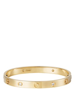 Cartier Dames LOVE armband van 18 karaat geelgoud met diamanten CRB6070000 in de kleur Geelgoud