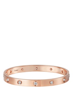 Cartier Dames LOVE bangle van 18 karaat roségoud met diamanten CRB6070200 in de kleur Roségoud