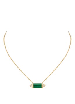 Cartier Dames Les Berlingots de Cartier ketting van 18 karaat geelgoud met malachiet en diamant CRB7224782 in de kleur Geelgoud