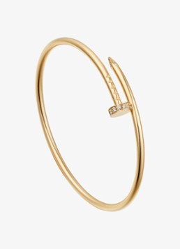 Cartier Dames Juste un Clou armband, klein model van 18 karaat geelgoud met 0.18 ct diamant CRB6066117 in de kleur Geelgoud