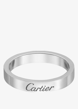 Cartier Heren C de Cartier trouwring van platina CRB40540 in de kleur Zilver
