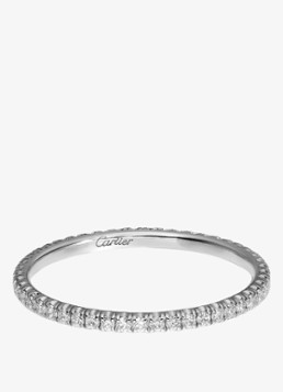 Cartier Dames Etincelle de Cartier trouwring, van 18 karaat witgoud met 0.22 ct diamant CRB4210400 in de kleur Witgoud