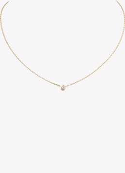 Cartier Dames Cartier d'Amour ketting, groot model van 18 karaat geelgoud met 0.18 ct diamant CRB7215500 in de kleur Geelgoud