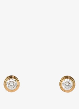 Cartier Dames Cartier d'Amour oorstekers, middel model van 18 karaat geelgoud met 0.26 ct diamant DCRB8041600 in de kleur Geelgoud