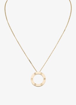 Cartier Dames LOVE ketting van 18 karaat geelgoud met 0.07 ct diamant CRB70145 in de kleur Geelgoud