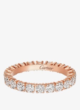 Cartier Dames Cartier Destinée trouwring van 18 karaat roségoud met 1.34 ct diamant CRN4722700 in de kleur Roségoud