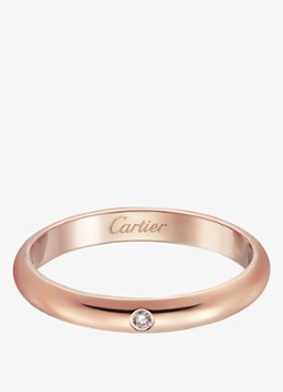 Cartier Heren 1895 trouwring van 18 karaat roségoud met 0.01 ct diamant CRB4088200 in de kleur Roségoud