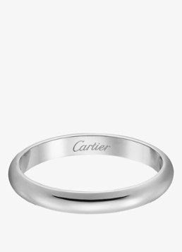 Cartier Dames 1895 trouwring, van platina CRB4012500 in de kleur Witgoud
