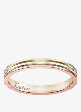 Cartier Heren Vendome Louis Cartier trouwring van 18 karaat rosé-, wit-, en geelgoud CRB4209900 in de kleur Goud