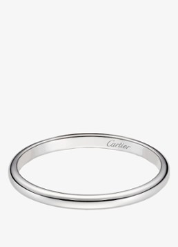 Cartier Dames 1895 trouwring van platina CRB40780 in de kleur Zilver