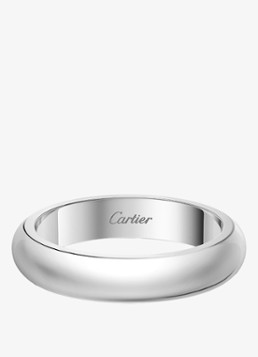 Cartier Dames 1895 trouwring, van 18 karaat witgoud CRB4036800 in de kleur Witgoud