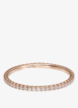 Cartier Dames Etincelle de Cartier trouwring van 18 karaat roségoud met 0.22 ct diamant CRB4210500 in de kleur Roségoud