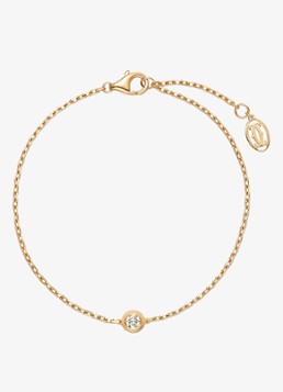 Cartier Dames Cartier d'Amour armband, middel model van 18 karaat geelgoud met 0.13 ct met diamant CRB6062917 in de kleur Geelgoud