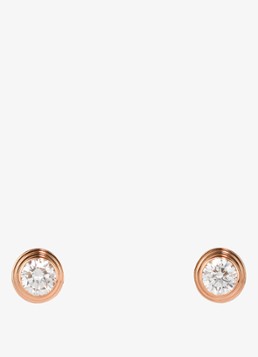 Cartier Dames Cartier d'Amour oorknopjes, medium model van 18 karaat roségoud met 0.26 ct diamant CRB80415 in de kleur Roségoud
