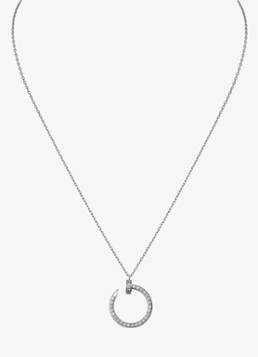 Cartier Dames Juste un Clou ketting van 18 karaat witgoud met 0.38 ct diamant CRB7224897 in de kleur Witgoud