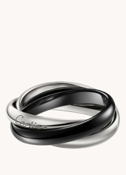 Cartier Dames Trinity ring medium van 18 karaat witgoud CRB4234100 in de kleur Witgoud