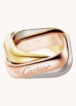 Cartier Dames Trinity de Cartier ring van 18 karaat rosé-, geel-, en witgoud CRB4239900 in de kleur Goud