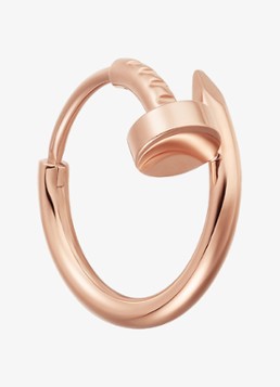 Cartier Dames Juste un Clou enkele oorring, mini model van 18 karaat roségoud CRB8301491 in de kleur Roségoud