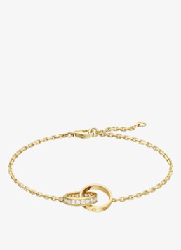Cartier Dames LOVE armband van 18 karaat geelgoud met 18 diamanten CRB6084300 in de kleur Geelgoud