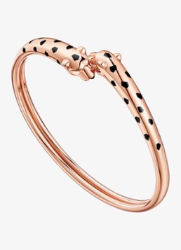 Cartier Dames Panthère de Cartier armband van 18 karaat roségoud met onyx en tsavoriet granaat CRN6730817 in de kleur Roségoud