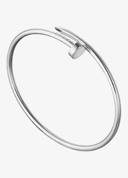 Cartier Dames Juste un Clou armband, klein model van 18 karaat witgoud CRB6083917 in de kleur Witgoud