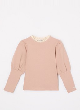 Donsje Amsterdam Meisjes Raeven longsleeve van katoen in de kleur Oudroze, maat: 110