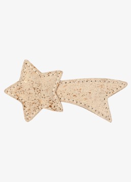 Donsje Amsterdam Meisjes Wonda Shooting Star haarclip van leer in de kleur Gebroken wit, maat: ONE SIZE