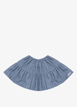 Donsje Amsterdam Meisjes Lazie rok met streepprint in de kleur Blauw, maat: 4-5Y=110