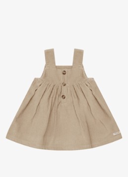 Donsje Amsterdam Meisjes Thewa jurk van corduroy in de kleur Beige, maat: 5-6Y=116