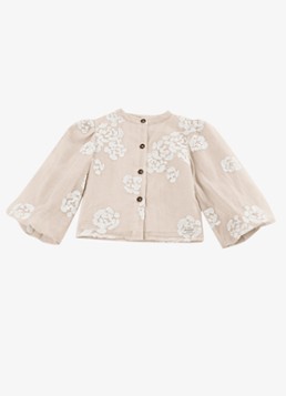 Donsje Amsterdam Meisjes Opali blouse met bloemenprint in de kleur Roze, maat: 4-5Y=110