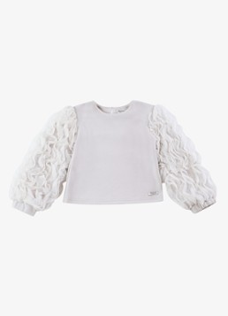 Donsje Amsterdam Meisjes Sien top met tule in de kleur Roze, maat: 4-5Y=110