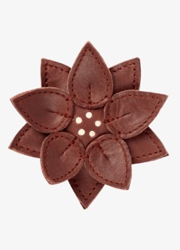 Donsje Amsterdam Meisjes Wonda Winter Flower haarclip van leer