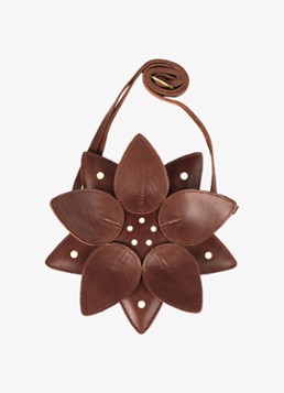 Donsje Amsterdam Meisjes Wonda Winter Flower crossbodytas van leer