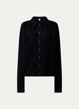 TOTEME Dames Fijngebreid vest van kasjmier in de kleur Zwart, maat: M