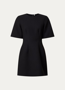 TOTEME Dames Mini jurk met plooidetail in de kleur Zwart, maat: 36