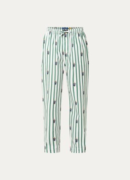 Ralph Lauren Heren Pyjamabroek met logoprint en steekzakken in de kleur Groen, maat: M
