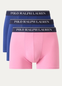 Ralph Lauren Heren Boxershorts met logoband in 3-pack in de kleur Roze, maat: XL