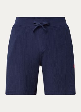 Ralph Lauren Heren Pyjamashorts met structuur in de kleur Donkerblauw, maat: L