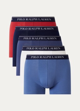 Ralph Lauren Heren Boxershorts met logoband in 5-pack in de kleur Wit, maat: S