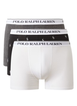 Ralph Lauren Heren Boxershorts met logoband in 3-pack in de kleur Wit, maat: M