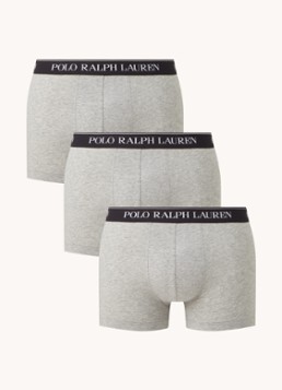 Ralph Lauren Heren Boxershorts met logoband in 3-pack in de kleur Grijs, maat: L