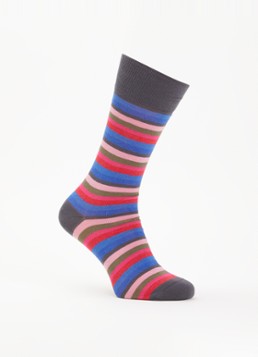 Paul Smith Heren Kahlo sokken in katoenblend met streepprint in de kleur Grijs, maat: OS