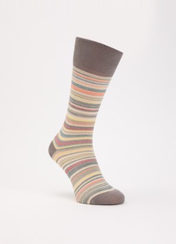 Paul Smith Heren Sokken met streepprint in de kleur Grijs, maat: OS