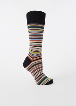 Paul Smith Heren Multistripe sokken met streepprint in de kleur Oranje, maat: ONE SIZE