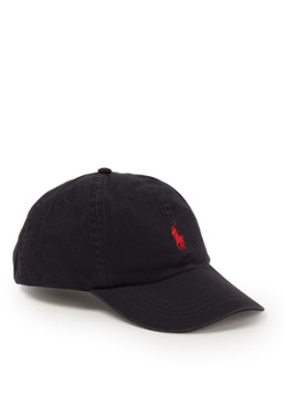 Ralph Lauren Heren Pet van katoen met logoborduring in de kleur Zwart, maat: OS