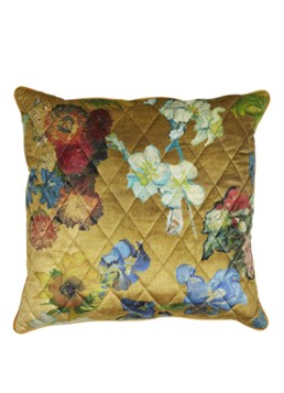 Van Gogh Museum Carré Fleuri sierkussen 50 x 50 cm Goud - Deal