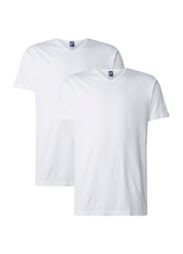 Alan Red Heren Vermont regular fit T-shirt met V-hals in 2-pack in de kleur Wit, maat: S
