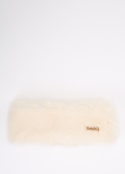 Barts Dames Hoofdband van imitatiebont in de kleur Gebroken wit, maat: One Size