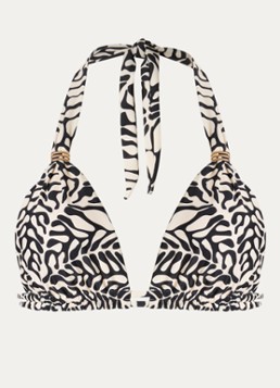 Barts Dames Nassa halter bikinitop met uitneembare vulling in de kleur Gebroken wit, maat: 40