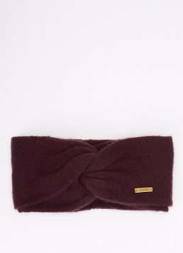 Barts Dames Witzia oorwarmers met strikdetail in de kleur Aubergine, maat: OS